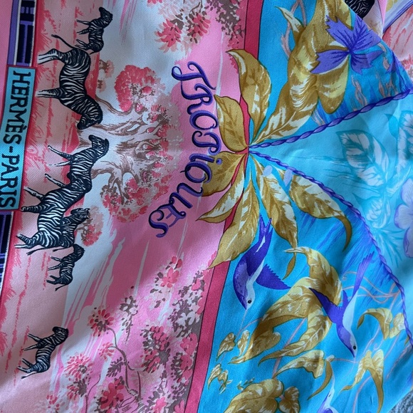 Hermès tropiques scarf - hand stitched - Picture 4 of 5